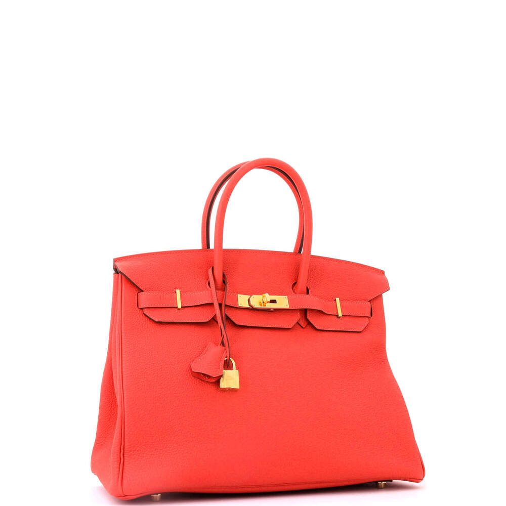 Hermes Birkin 35 Red Togo with Gold Hardware - Picture 3 of 8